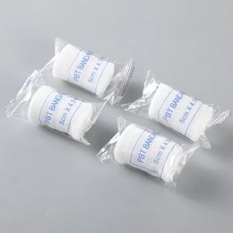 10 rouleaux / lot 5cmx4.5m PBT Bandage élastique Tuise de premiers soins Vêtements de gazon