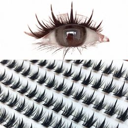 10 rangées d'yeux artificiels segmentés naturels touffus COS Little Devil Eyel Extensi outil de maquillage 37xE #