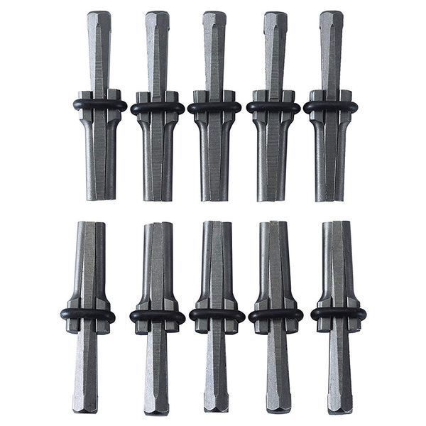 Livraison gratuite 10 Set 9/16inch Plug Wedges Plumes Cales Béton Roche Pierre Séparateur Outils À Main 14Mm