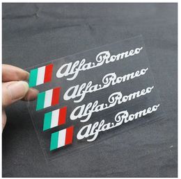 10 ensembles d'autocollants décoratifs pour poignées de porte de voiture, Style et personnalité pour Alfa Romeo Giulietta 147 159 166 167