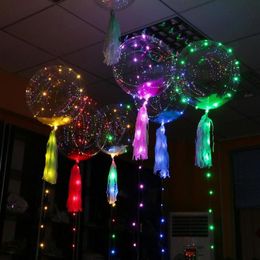 10 ensembles de ballons lumineux à LED, ballons de décoration de fête uniques, gonflables, transparents, brillants, pour anniversaire, mariage, banquet, Eve2197