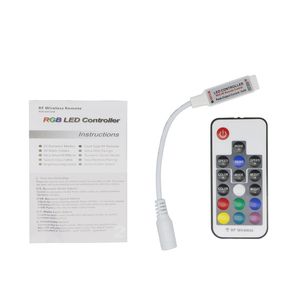 Umlight1688 DC 12-24V LED-strip en module Gebruik 17 Sleutel Mini RF Wireless LED RGB-afstandsbediening met 4pin Vrouwelijke 20-modus