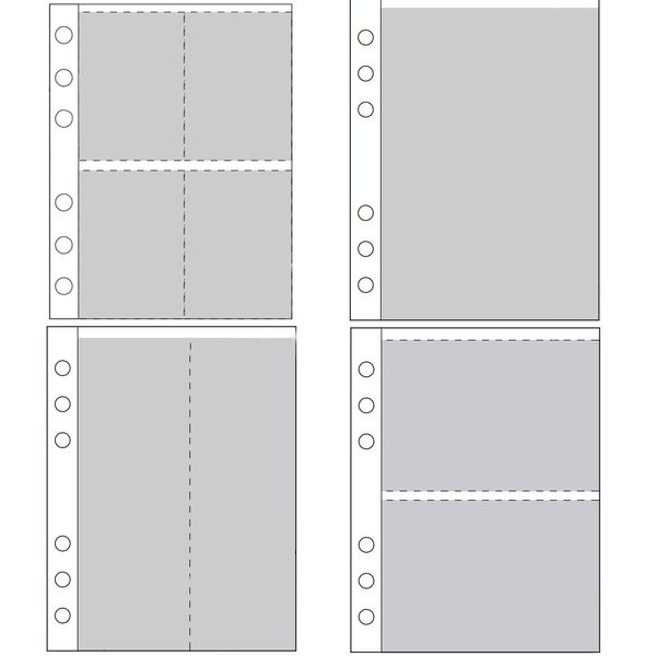 10 feuilles / pack 3 album photo de 5 pouces Sleettes en plastique A5 6 Ring Kpop Photocard Polaroid Binder Recharge Pages Double face 2 4 POCKE