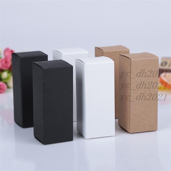 10 taille noir blanc cadeau boîte en carton rouge à lèvres bouteille de parfum cosmétique boîte de papier kraft boîte d'emballage d'huile essentielle LZ1416