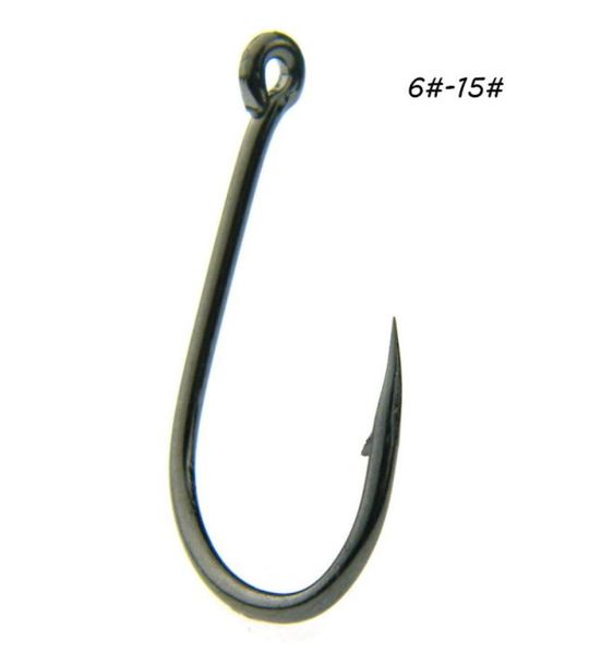 10 tailles 615 Black Ise Crochet High Carbon Steel Barbed Hooks Fishhooks Asian Carp Fishing Gear 1000 Pieces Lot W107385855