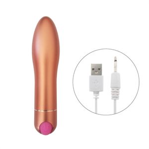 Vibrador de bala de 10 velocidades Vibradores de metal AV Stick Punto G Estimulador de clítoris Mini juguetes sexuales para mujeres Maturbator J2501