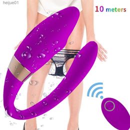 10 vitesses G Spot Vibromasseur Télécommande sans fil Stimulateur de clitoris Culotte portable Gode Oeufs vibrants Sex Toys pour femmes L230518