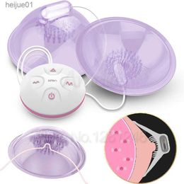 Vibromasseur de mamelon à 10 vitesses Stimulateurs de massage du sein Nipple Sucker Cup Vibrateurs Oral Sex Toys pour femmes Tire-lait vibrant L230518