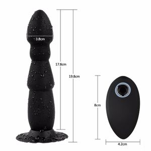 10 Vitesse Réaliste Gode Vibrateur Plug Anal Prostate Masseur Aspiration Masturbateur À Distance Gode Anal Sex Toys J2220