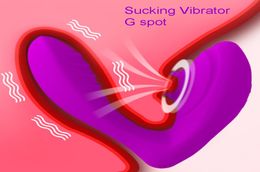 Vibromasseur à succion à 10 vitesses Stimulation du clitoris du point G Silicone Clit Nipple Sucker Gode Vibrateur Érotique Jouets sexuels pour adultes pour femmes Y1917899597