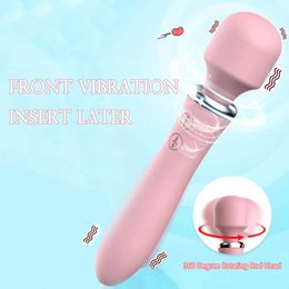 10 vitesses USB Charging Wand Av Vibrator Sexy Toys for Woman Clitoris Stimulateur G Spot Vibrant Dildo pour adultes Game Sexy Shop