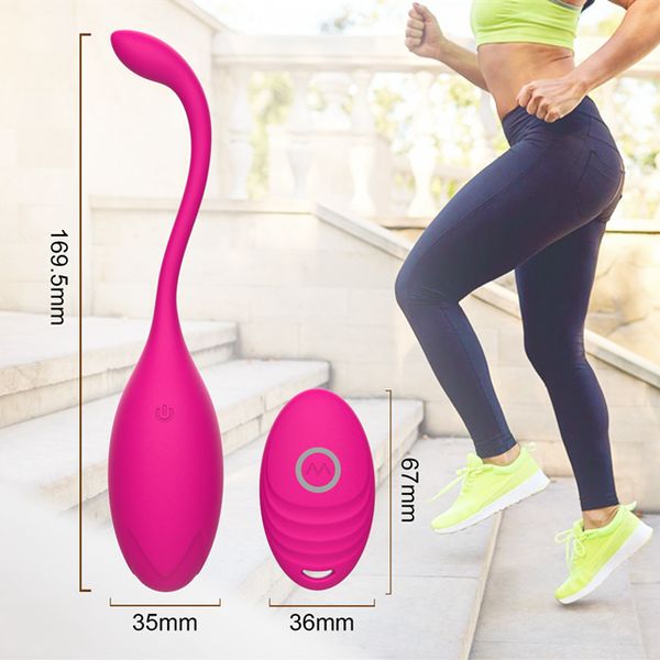 Vibrateur d'œuf de saut à 10 vitesses, œuf vibrant en Silicone, télécommande sans fil, Stimulation du Clitoris Anal, jouets sexuels pour femmes, produits pour adultes