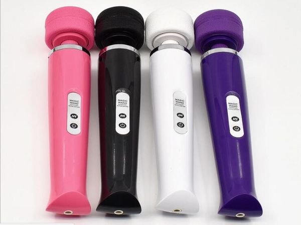 10 Velocidades Recargable Varita Mágica Masajeador Potente Vibrador AV Eléctrico Personal Masajeador de Cuerpo Completo Masturbación Femenina Sexo T7895616