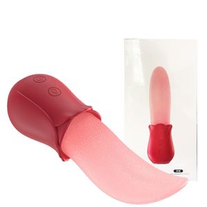 10 snelheden roze vorm vibrator realistische tong likkende tepels clitorale stimulatie seksspeeltjes voor volwassen vrouwelijke paren