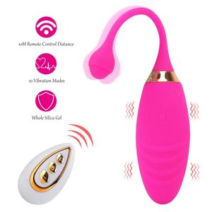 10 vitesses vibrant oeuf boule vaginale sans fil à distance saut oeufs jouets sexuels vibrateur pour femmes Anal GSpot Clitoris Stimulation 240102