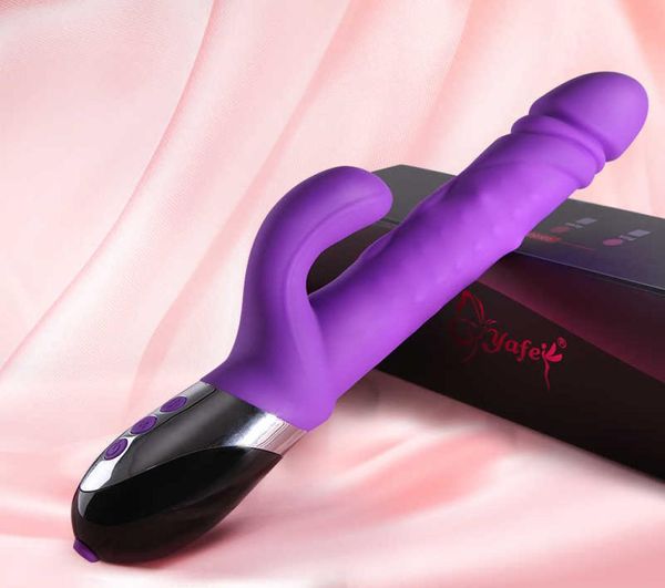 10 vitesses Vibration Rotation lapin vibrateurs femme masturbateur G Spot vibrateur masseur poussée gode produit de sexe adulte X06021088852