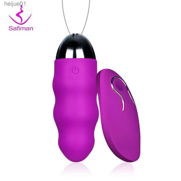 10 vitesses Vibromasseur Sex toys pour femme avec télécommande sans fil Étanche Silencieux Bullet Egg USB Jouets rechargeables pour adulte L230518