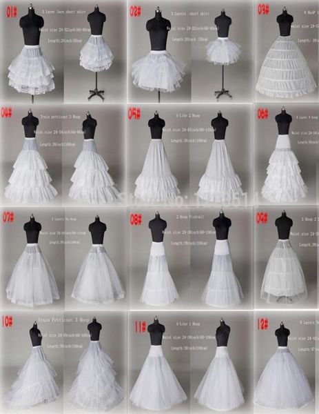 10 Style pas cher blanc une ligne robe de bal sirène mariage bal jupons de mariée sous-jupe Crinoline accessoires de mariage slip de mariée 2350520
