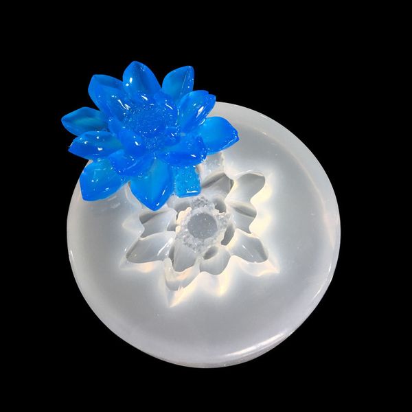 Molde de silicona de flor 3D de 10 estilos, Camelia, peonía, Margarita, flor de loto, colgante, herramientas para hacer joyería, Molde de resina Epoxy