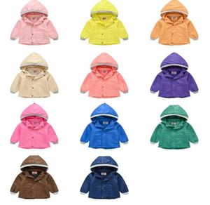 10 styles Noël Enfants Solide couleur Tench manteaux veste à capuche bébé garçons filles mignon mode fermeture éclair sport vestes enfants des7033404