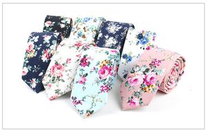 10 stijlen Floral Ties voor Men Skinny Heren Ties Gravatas Slanke Corbatas Vestidos Bruiloft Katoen Bruidegom Neck Tie Cravat Stropdas