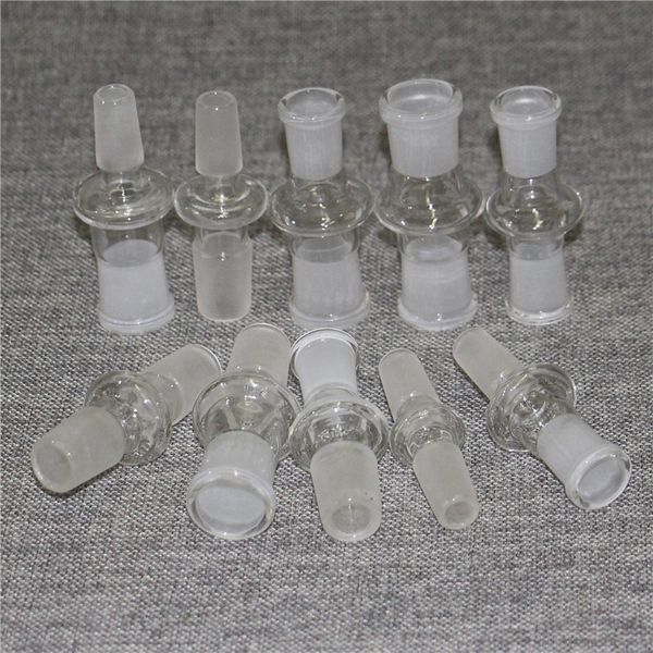 10 Styles Adaptateur En Verre Standard Narguilés Outils Alimentation Droite 14mm 18mm Convertisseur Mâle À Femelle Pour Bong Bubbler Adaptateurs De Récupération De Verre Ash Catcher