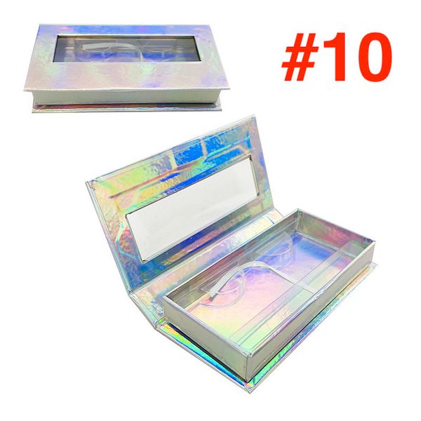 10 styles Magnetic Lashes Box avec plateau à cils 3D Mink Eyelashes Boxes False Eyelashes Packaging Case Empty Eyelash Box 30 ensembles