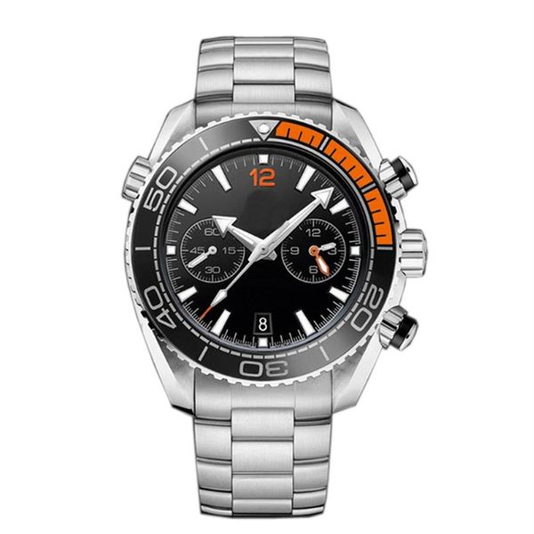 10 estilos Reloj para hombre Relojes de lujo Naranja Negro Bisel de cerámica 44 mm Automático Mecánico Ocean Diver 600 m Skyfall Back Sports 007 289J