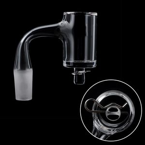 Nieuw roken Volledig las afgeschuinde rand Quartz banger nagel met metalen houderclip voor glazen waterbong DAB -rigs