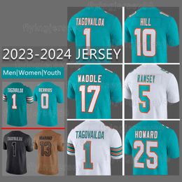 10 Tyreek Hill voetbalshirt 1 Tua Tagovailoa 17 Jaylen Waddle 5 Jalen Ramsey Miamis 28 DeVon Achane Jason Taylor 13 Dan Marino 2 Bradley Chubb Dolphins Jevon Holland