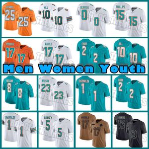 10 Tyreek Hill Tua Tagovailoa voetbalshirt Jaylen Waddle Jalen Ramsey Braxton Berrios Dolphines Dan Marino Xavien Howard Eli Apple Jaelan Phillips Bradley Chubb