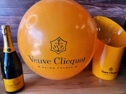 10 VeUve-Clicquot Orange Balloons XL Taille Nouveau