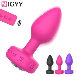10 trillingsmodi anale buttplug vibrators draadloze afstandsbediening controller mannelijke prostaat massage volwassen paar seksspeeltjes 240409
