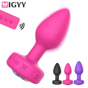 10 modes de vibration vibrateurs de bouchons de crosse anale télécommande sans fil mâle mâle massage adulte couple sex toys 240409