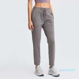 10 vrouwen yoga outfits broek losse rechte outfit drawcord elastische taille met pocket drape sporten en vrije tijd joggers zweet