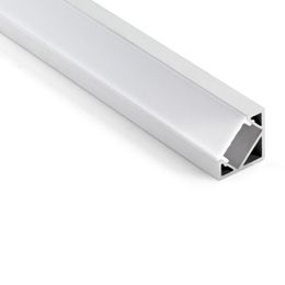 10X1M ensembles/lot profil led en aluminium à angle de 30 degrés et canal anodisé V Alu pour l'éclairage de cuisine ou d'armoire led