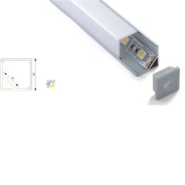 10X1 M sets/partij 90 graden hoek led aluminium extrusie en hoek kanaal led voor keuken led of kast verlichting LL