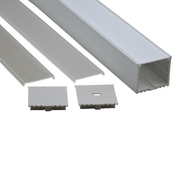 10 X 1 M juegos / lote Al6063 canal de aluminio para tira de led y canal de montaje de luz de tira de led para pisos o lámparas de pared empotradas