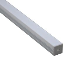 10 x 1m sets / partij geanodiseerd zilver aluminium vierkant profiel en al6063 t6 u type LED verzonken profiel voor plafond of wandlampen