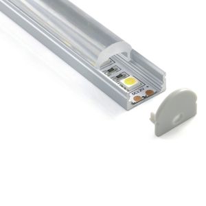10X1 M ensembles/lot lumière profilée LED de type U anodisée et luminaire à bande LED Al6063 pour plafonniers ou appliques murales encastrées
