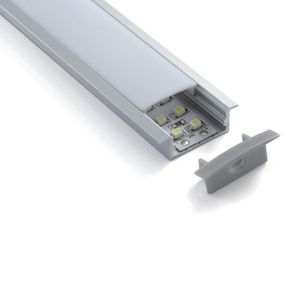 10 x 1m sets / partij fabriek groothandel geleid aluminium profiel en T-kanaal extrusieprofiel voor plafond of wandlampen