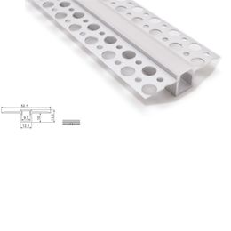10 x 1m Sets / partij Nieuw ontwikkeld aluminium profiel voor ledstrips en super platte T-kanaalprofiel voor plafond of wandlamp