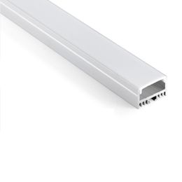 10 X 1M juegos / lote T3-T5 perfil de aluminio templado para luz led y perfil cuadrado U alu para lámparas de techo o pared