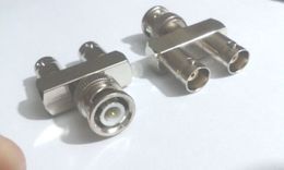 10 x copper BNC male plug to 2 double BNC female Y grains adapter connector