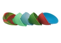 10 x Bol de pincement en silicone non bâton Conteneur Conteneur d'huile de cire de cire de cire de cire de cire ou de pots d'huile lisses 67x32 cm5519167