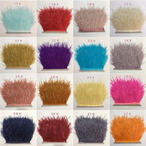 10 yards Trime des plumes Trims Fringe avec ruban satiné 4-6 pouces 10-15 cm Robe de ruban adhésif Costumes Costumes Decoration 231227