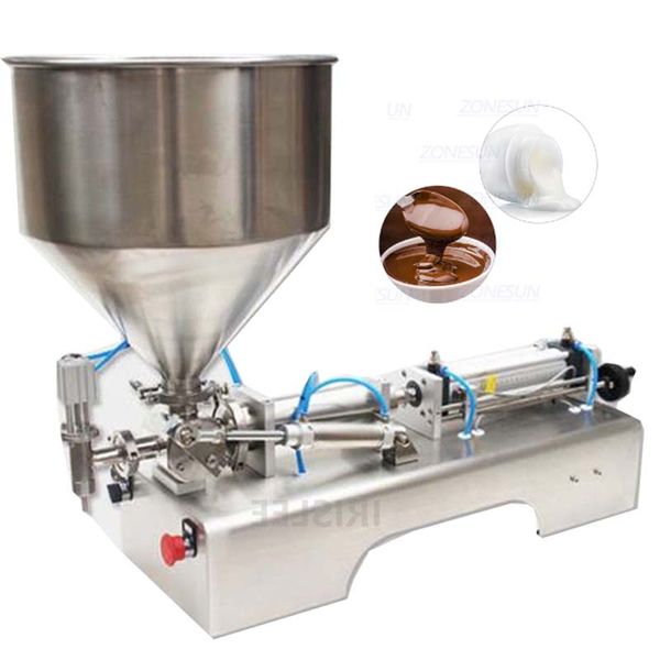 Machine de remplissage semi-automatique de liquide/pâte, 100-1000ml, pour mayonnaise, huile, pâte, SS304, qualité alimentaire, personnalisable