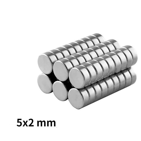 100 ~ 1000 pièces 5x2mm aimants de terres rares diamètre 5x2 petits aimants ronds 5mm x 2mm réfrigérateur aimants permanents en néodyme fort 5*2mm 240113