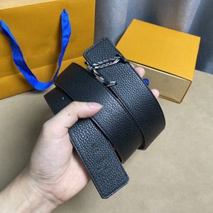 100-125 cm Cinturón de diseñador de alta calidad Hebilla de moda Cinturón de cuero genuino Ancho con caja Diseñador Hombres Mujeres Cinturones para hombre