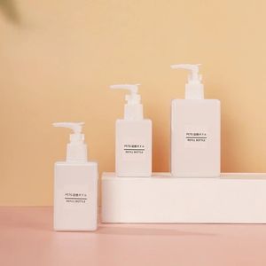 100/150/200/250 ml lotionfles zeep shampoo dispenser fles voor badkamer goud dringende kop vierkant onder de bodem- voor shampoo onder de bodem